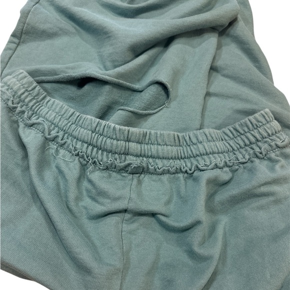 Zenana Wide Leg Pull On Pants Size XL Soft Teal Blue Cropped Length Stretch - Picture 12 of 14